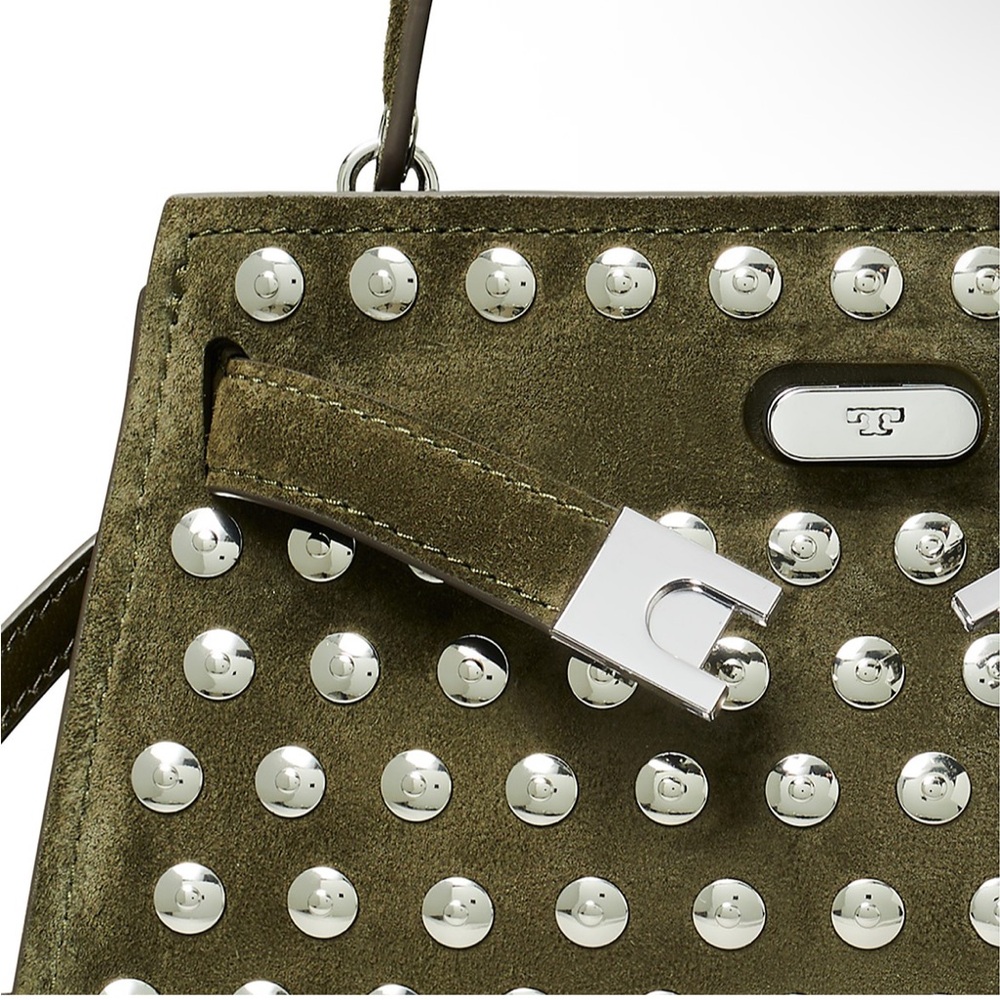 Tory Burch Studded Suede Top Handle Bag - Picture 6 of 6
